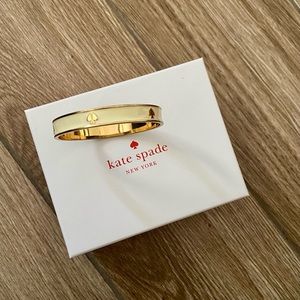 Kate Spade Cream and Gold Bangle